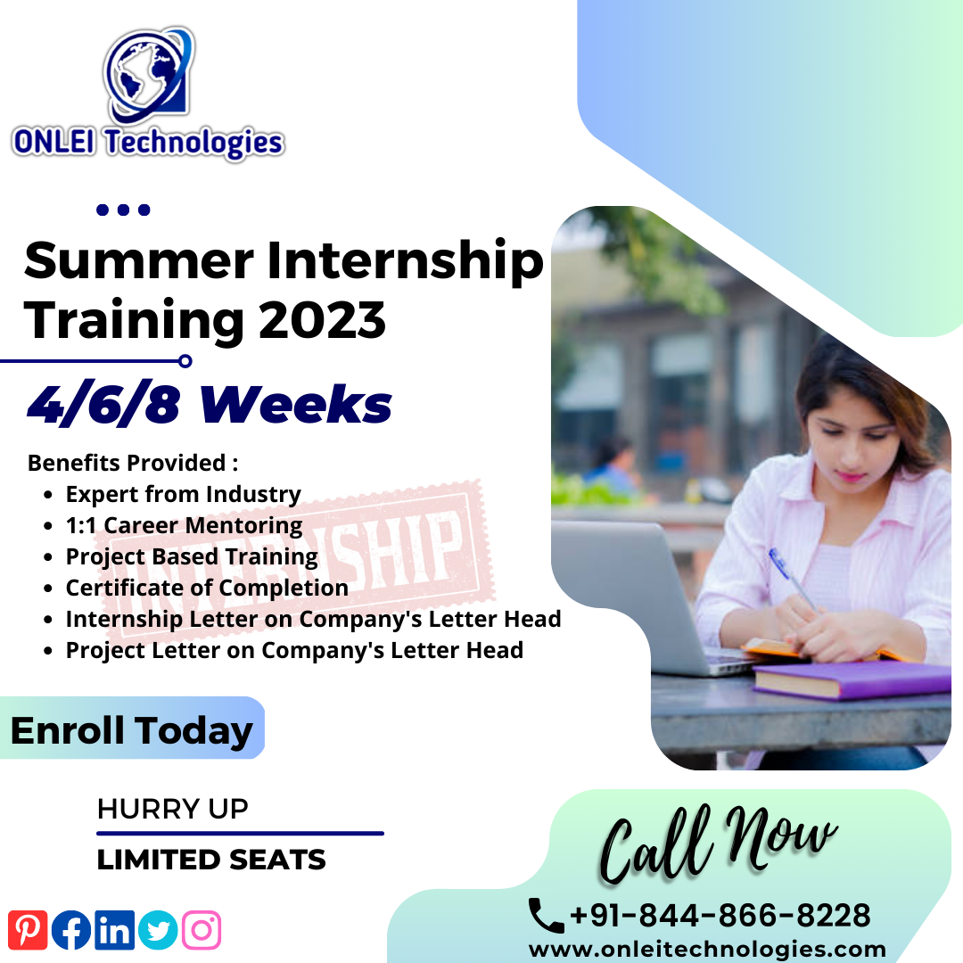 Best Online Summer Internship Training ONLEI Technologies